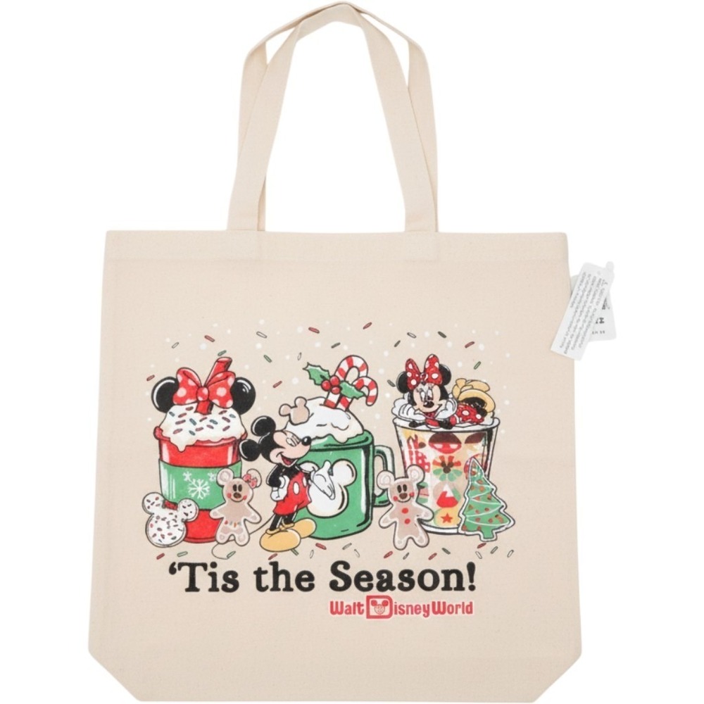 Walt Disney World Christmas 2025 Canvas Tote Bag Tis The Season NEW
